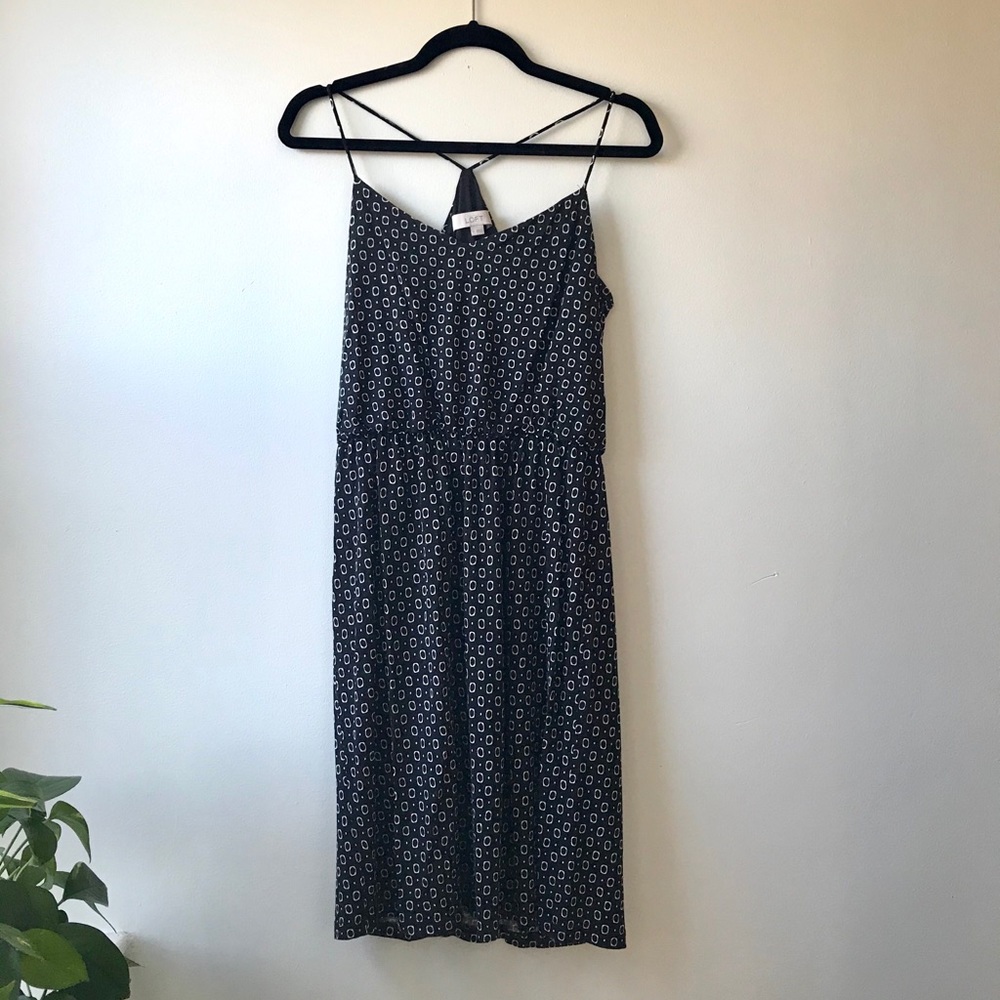 LOFT Black & White Sundress